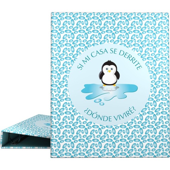 Carpeta De Anillas A4 4 Anillas x 25 mm. Fsc Planet  Pinguino Grafoplás