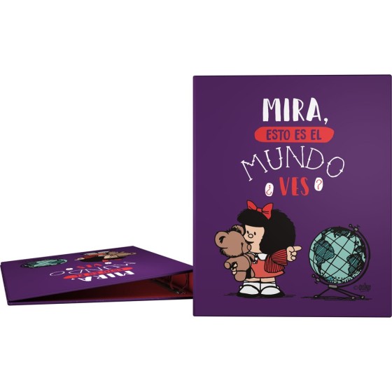 Carpeta De Anillas A4 4 Anillas x 25 mm. Fsc Mafalda  Mundo Grafoplás