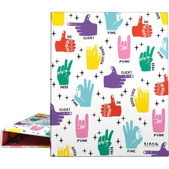 Carpeta De Anillas A4 4 Anillas x 25 mm. Fsc Ec  Hands Grafoplás