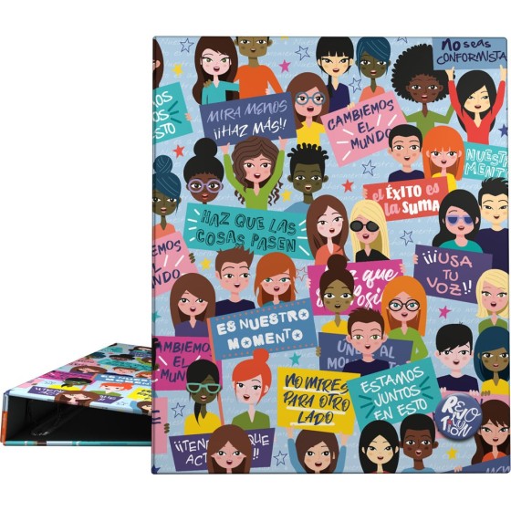 Carpeta De Anillas A4 4 Anillas x 25 mm. Fsc Revolution  Move On Grafoplás