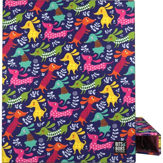 Carpeta De Anillas A4 4 Anillas x 25 mm. Fsc Bits&Bobs  Dogs Party Grafoplás