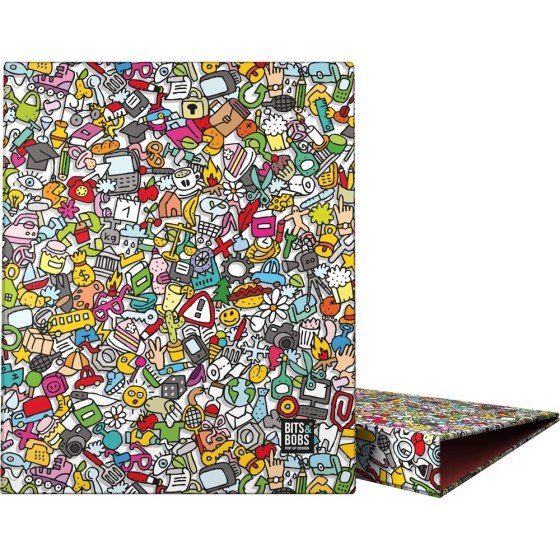 Carpeta De Anillas A4 4 Anillas x 25 mm. Fsc Bits&Bobs  Icons Grafoplás