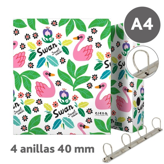 Carpeta De Anillas A4 4 Anillas 40 mm. Ec 18 Grafoplás