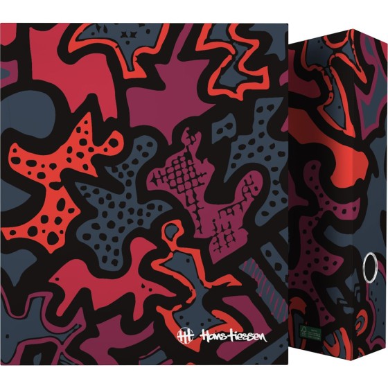 Carpeta De Anillas Papel Plastificado Mate A4 4X25mm Fsc Hans  Urban Orange Grafoplás