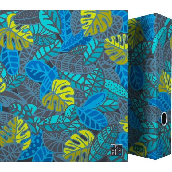Carpeta De Anillas Papel Plastificado Mate A4 4X40mm Con Ollao Fsc Diverse  Leafs Grafoplás