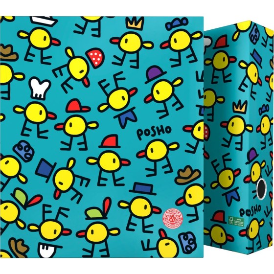 Carpeta De Anillas Papel Plastificado Brillo A4 4X40mm Con Ollao Fsc Katuki  Poshos Grafoplás