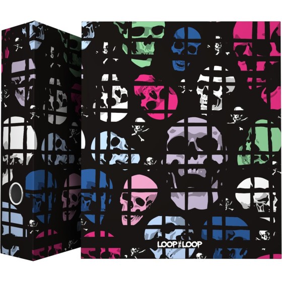 Carpeta De Anillas Papel Plastificado Soft A4 4X40mm Con Ollao Fsc Loop The Loop  Skulls Grafoplás