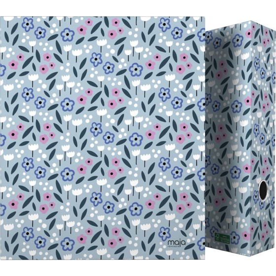 Carpeta De Anillas Papel Plastificado Soft A4 4X40mm Con Ollao Fsc Maja  Grafoplás