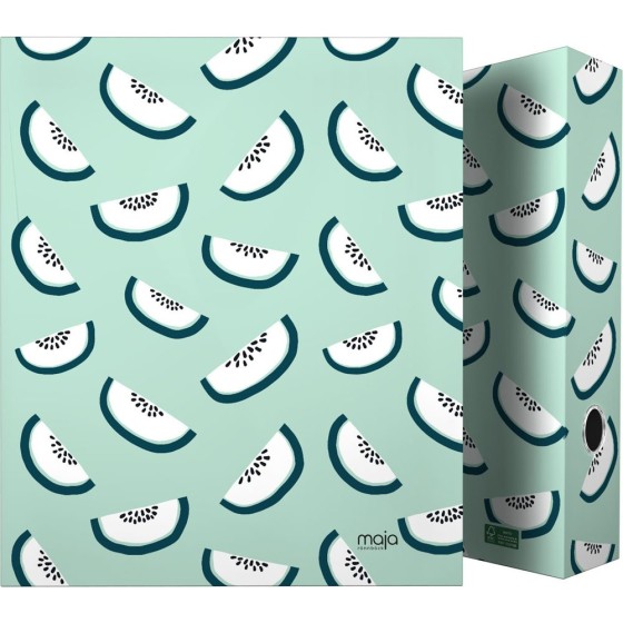 Carpeta De Anillas Papel Plastificado Soft A4 4X40mm Con Ollao Fsc Maja  Grafoplás