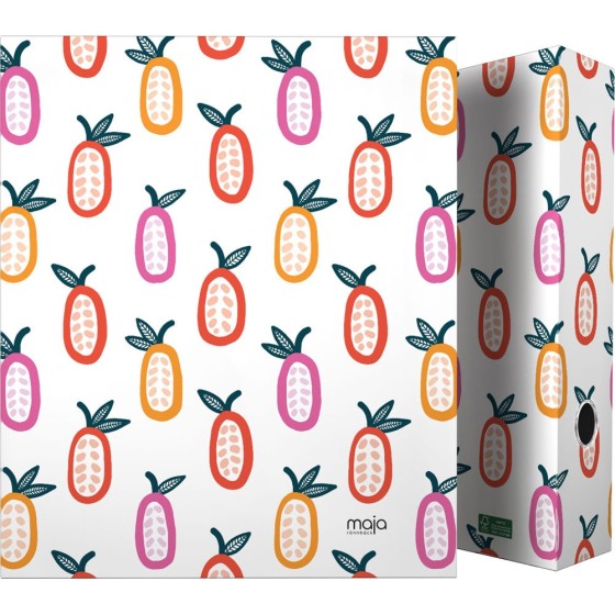 Carpeta De Anillas Papel Plastificado Soft A4 4X40mm Con Ollao Fsc Maja  Grafoplás