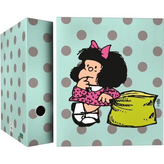 Carpeta De Anillas Papel Plastificado Soft A4 4X40mm Con Ollao Fsc Mafalda  Grafoplás