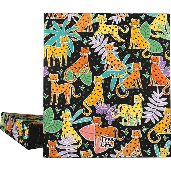 Carpeta De Anillas A4 4 Anillas 40 mm. Free Life  Leopard Grafoplás