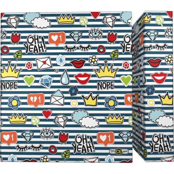 Carpeta De Anillas A4 4 Anillas 40 mm. Stickers  Crown Grafoplás