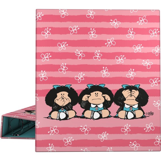 Carpeta De Anillas A4 4 Anillas 40 mm. Mafalda  Sabiduria Grafoplás
