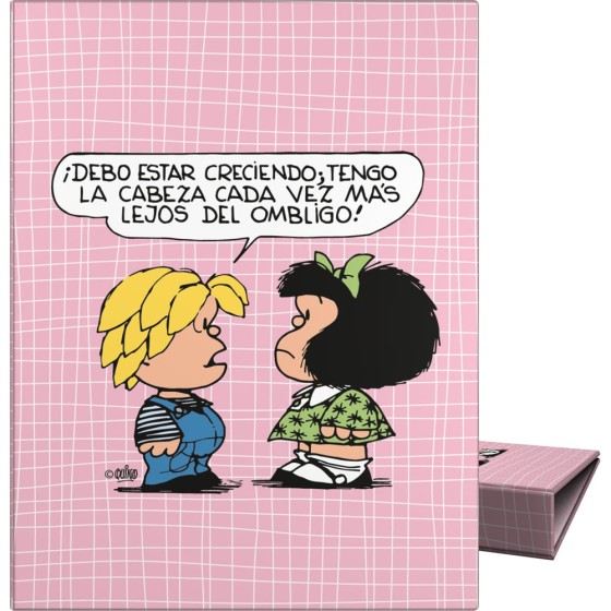 Carpeta De Anillas Papel Plastificado Soft A5 4X25mm Fsc Mafalda  Grafoplás