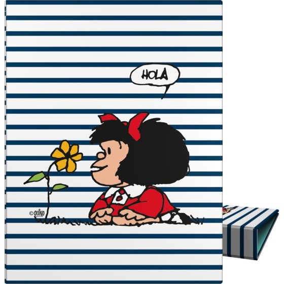 Carpeta De Anillas Papel Plastificado Soft A5 4X25mm Fsc Mafalda  Grafoplás