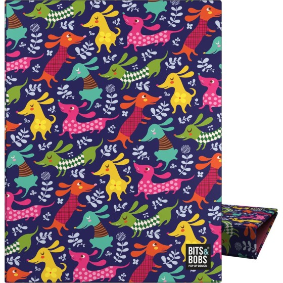 Carpeta De Anillas A5 4 Anillas x 25 mm. Fsc Bits&Bobs  Dogs Party Grafoplás