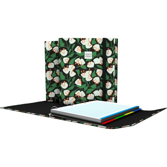 Carpeta De Anillas Con Recambio  Papel Plastificado Soft A4 4X25mm Fsc Jessica Nielsen  Bells Grafoplás