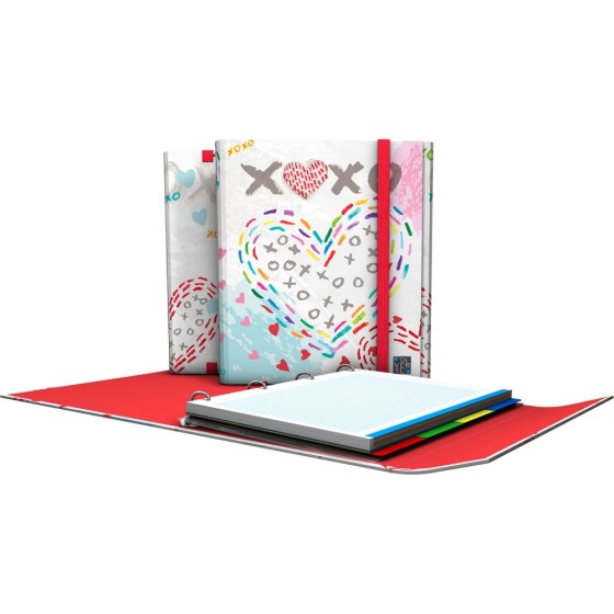 Carpeta De Anillas Con Recambio  Papel Plastificado Soft A4 4X25mm Fsc Diverse  Grafoplás