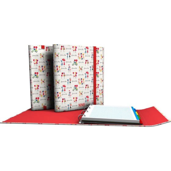 Carpeta De Anillas Con Recambio  Papel Plastificado Soft A4 4X25mm Fsc Nina  Grafoplás
