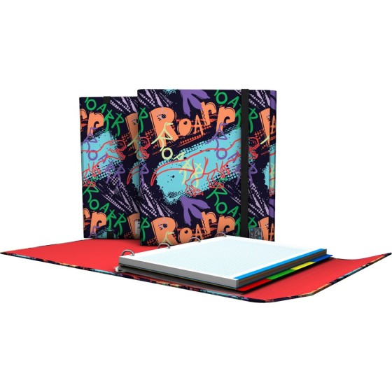 Carpeta De Anillas Con Recambio 4 Anillas de 25 mm. A4 Fsc Diverse  Jurasic Grafoplás