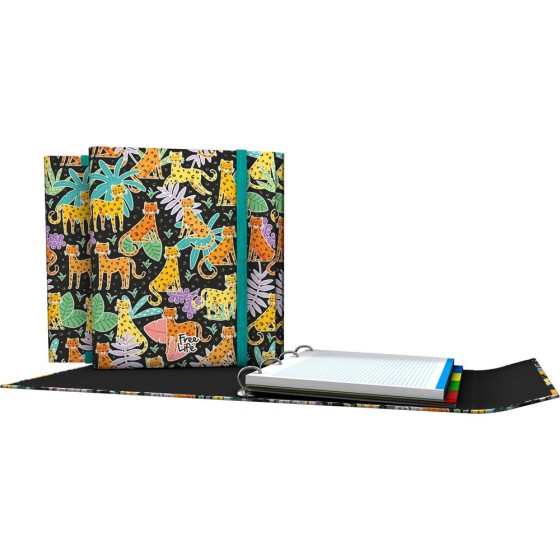 Carpeta De Anillas Con Recambio 4 Anillas de 25 mm. A4 Fsc Free Life  Leopard Grafoplás