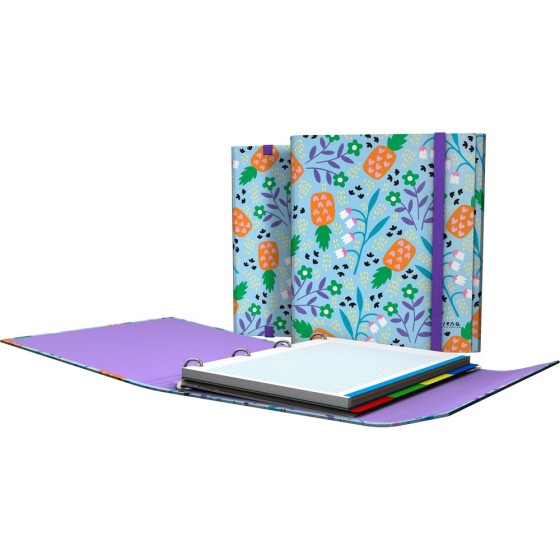 Carpeta De Anillas Con Recambio 4 Anillas de 25 mm. A4 Fsc Ec  Flower Grafoplás