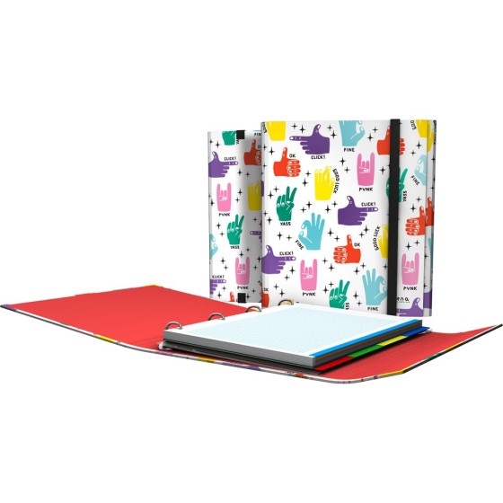 Carpeta De Anillas Con Recambio 4 Anillas de 25 mm. A4 Fsc Ec  Hands Grafoplás