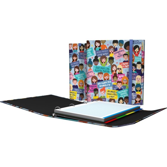 Carpeta De Anillas Con Recambio 4 Anillas de 25 mm. A4 Fsc Revolution  Move On Grafoplás