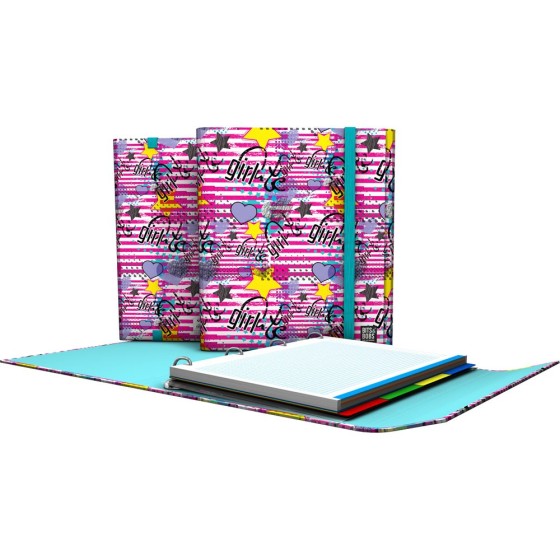 Carpeta De Anillas Con Recambio 4 Anillas de 25 mm. A4 Fsc Bits&Bobs  Girl Grafoplás