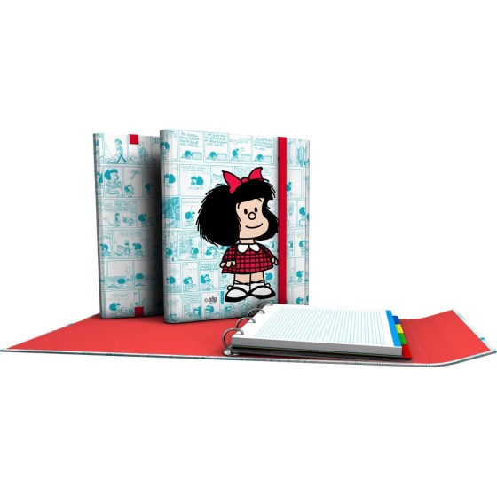 Carpeta De Anillas Con Recambio 4 Anillas de 25 mm. A4 Fsc Mafalda  Viñetas Grafoplás