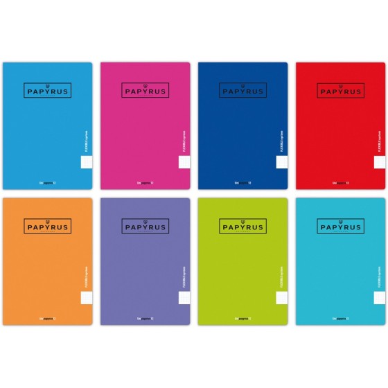 Libretas Grapa A4 Pauta 2.5mm 48 Hojas 90 G Colores Surtidos Tapa Polipropileno Papyrus