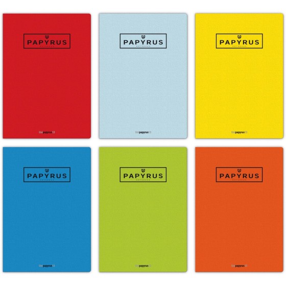 Libretas Grapa A5+ Pauta 2.5mm 48 Hojas 90 G Colores Surtidos Tapa Gofrada Papyrus