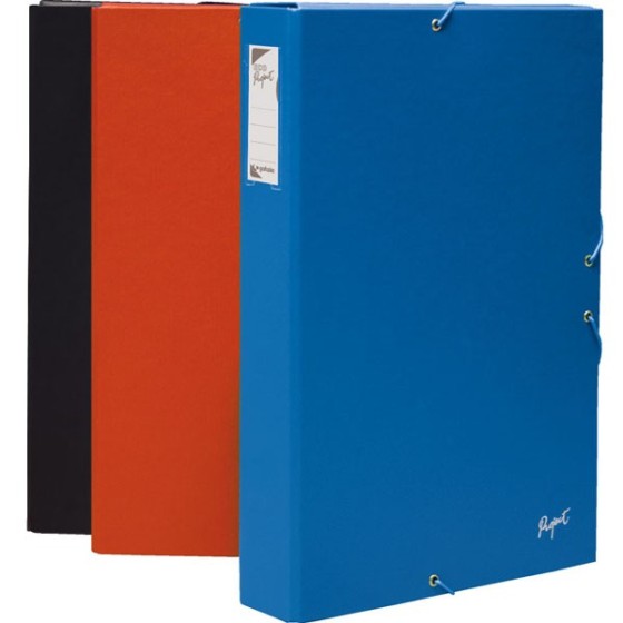 Caja Proyectos Pvc Lomo 3Cm Folio Negro Ecoproject Grafoplás