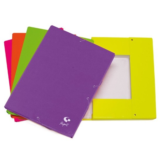 Caja Proyectos Pvc Lomo 5Cm Folio Colores Surtidos Fluorgraf Grafoplás