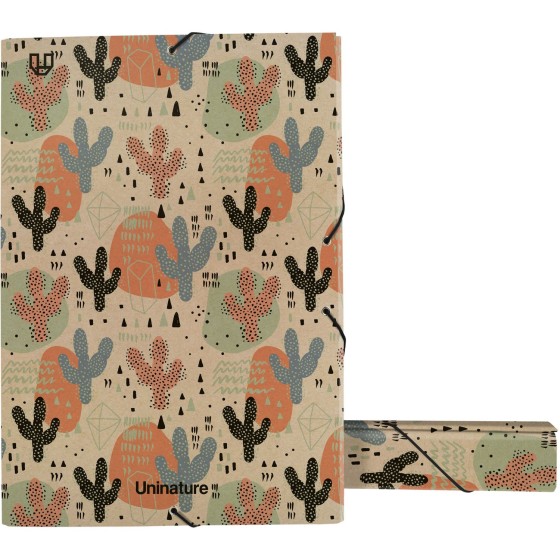 Caja Proyectos Kraft Soft Lomo 5Cm Folio Fsc Uninature Design Cactus Grafoplás