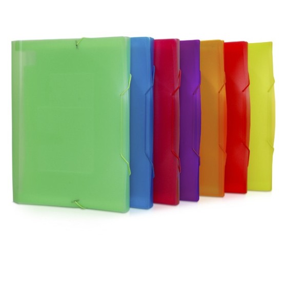 Clasificadores PP Translúcido Liso Gomas Folio Colores Surtidos Xs Grafoplás