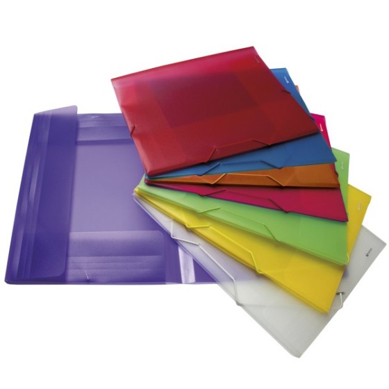 Carpeta Gomas Con 3 Solapas PP Translúcido A4 Colores Surtidos Xs Grafoplás
