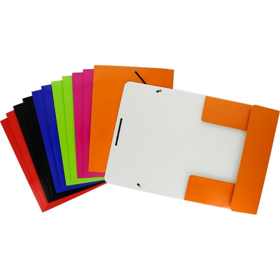 Carpeta Gomas Con 3 Solapas Cartón Brillo A4 Colores Surtidos Cartón Brillo Grafoplás