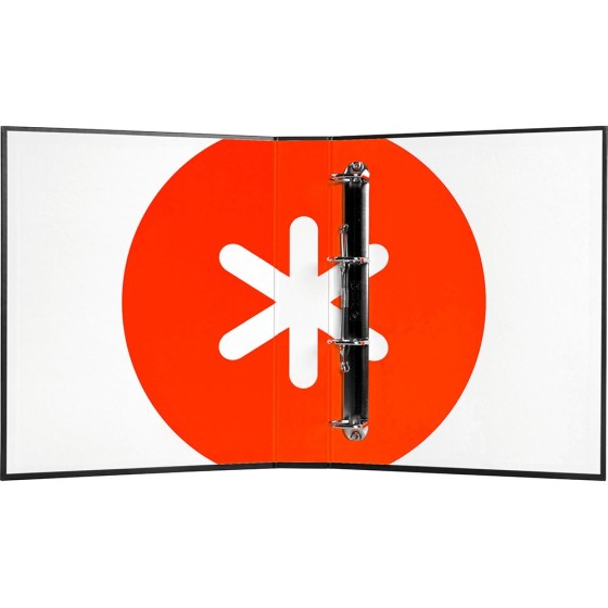 Carpeta 4 anillas 40 mm mixtas liderpapel antartik a4 forrada color negro