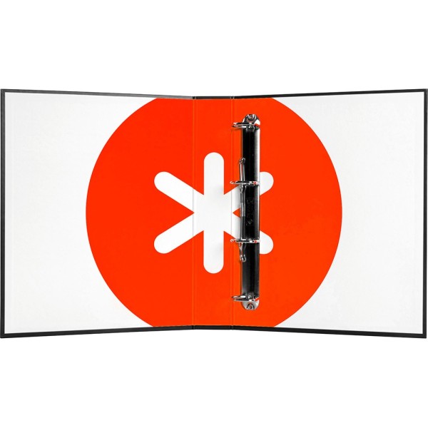 Carpeta 4 anillas 40 mm mixtas liderpapel antartik a4 forrada color negro