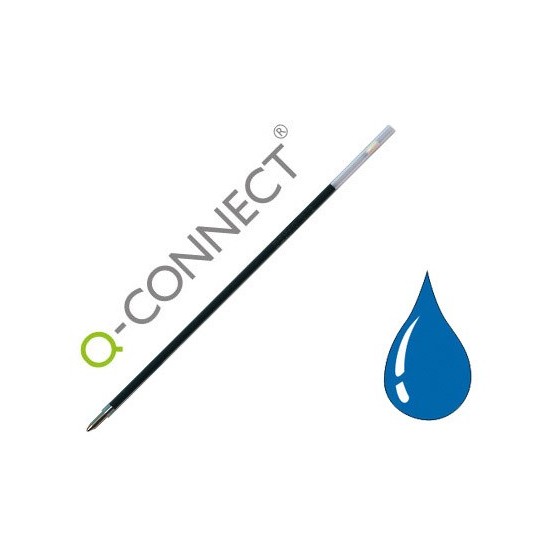 Recambio boligrafo extensible q-connect kf00233 azul