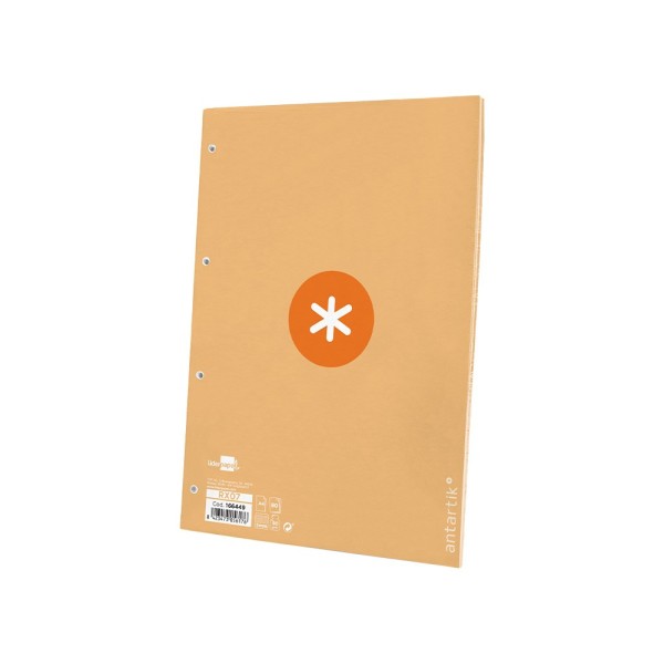 Recambio liderpapel a4 antartik 80 hojas 90g/m2 cuadro 5mm 4 taladros 1 banda con marco color amarillo