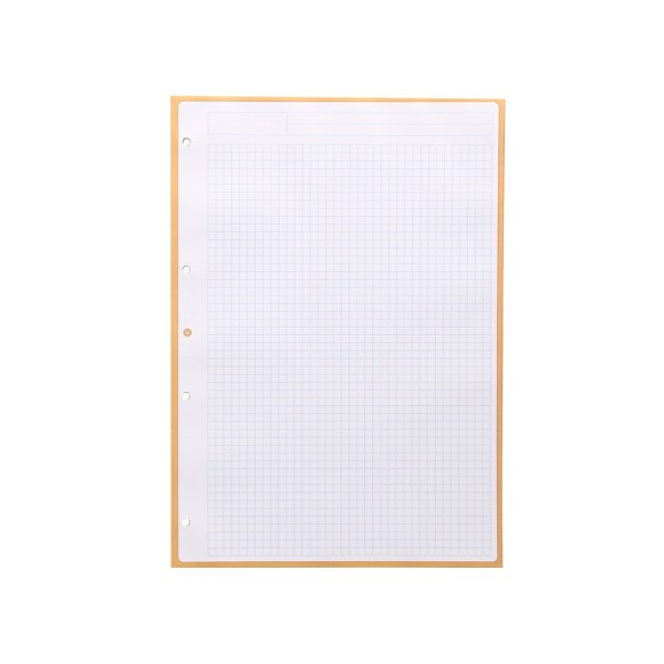 Recambio liderpapel a4 antartik 80 hojas 90g/m2 cuadro 5mm 4 taladros 1 banda con marco color amarillo