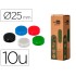 Imanes para sujecion liderpapel ecouse pp reciclado para pizarra magnetica 25 mm caja de 10