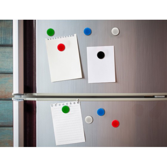 Imanes para sujecion liderpapel ecouse pp reciclado para pizarra magnetica 25 mm caja de 10