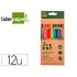 Lapices de colores liderpapel ecouse caja de 12 colores surtidos con certificado fsc