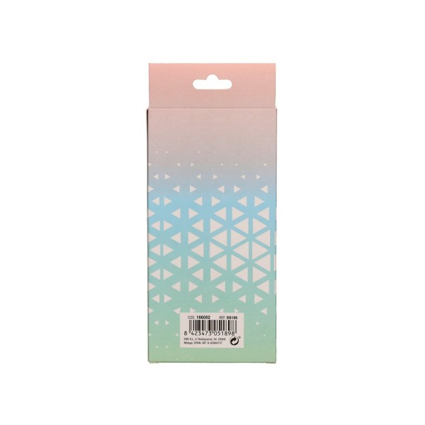 Boligrafo belius brela cuerpo hexagonal con clip colores pasteles caja de regalo con 3 boligrafos