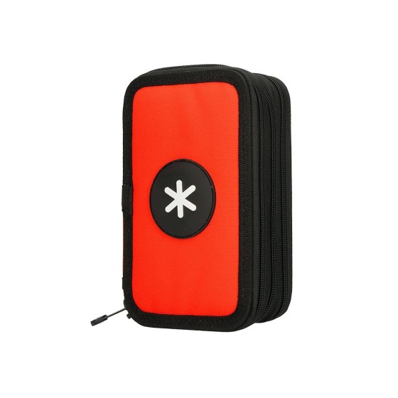 Plumier escolar antartik triple color rojo 36 piezas