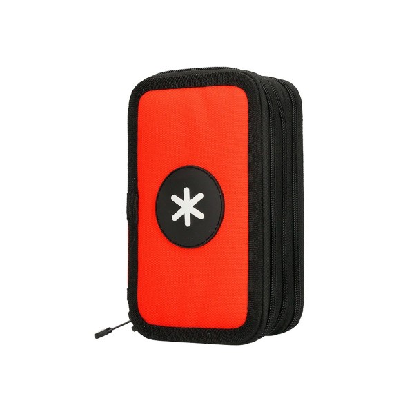 Plumier escolar antartik triple color rojo 36 piezas